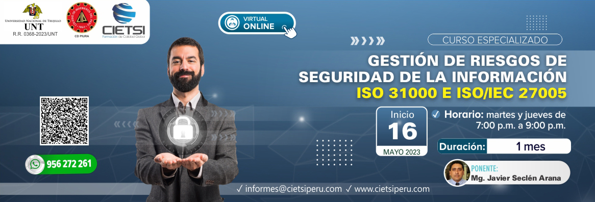 curso especializado gestiOn de riesgos de seguridad de la informaciOn alineado a las normas iso 31000 e iso 27005